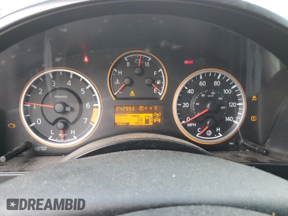 2013 Nissan Titan SV with VIN 1N6AA0EC6DN302015, listed as a Copart auction lot 42545235 with 242,993 mi miles and Non repairable. Bid and sale history available at DreamBid. Image 9.