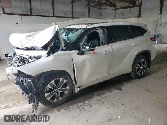 2021 Toyota Highlander XLE with VIN 5TDGZRBH6MS531864, listed as a Copart auction lot 58126045 with Not provided miles and Salvage title. Bid and sale history available at DreamBid. Image 1.