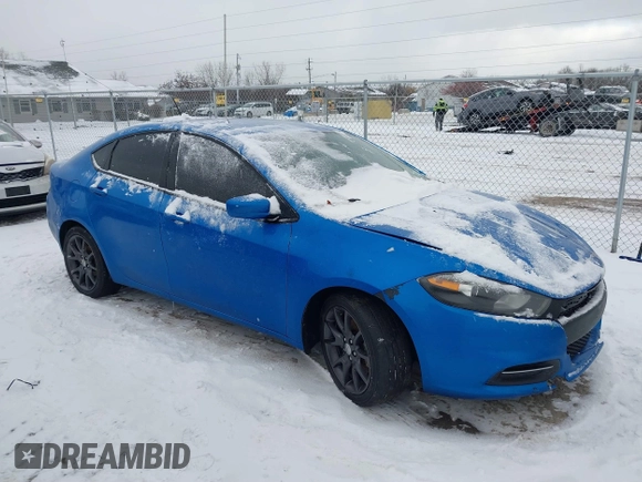 2016 Dodge Dart SE with VIN 1C3CDFAA0GD650532, listed as a IAAI auction lot 41222859 with 115,068 mi miles. Bid and sale history available at carsss.com. Image 1.
