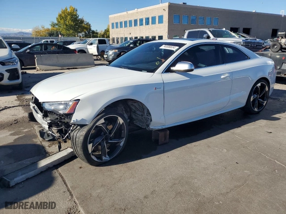 2016 Audi S5 Premium Plus with VIN WAUC4AFR2GA057301, listed as a Copart auction lot 74008834 with 71,491 mi miles and Salvage Title. Bid and sale history available at carsss.com. Image 1.