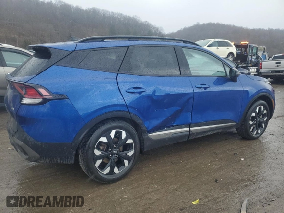 2023 Kia Sportage X-Line with VIN 5XYK6CAFXPG071741, listed as a Copart auction lot 49653755 with 32,762 mi miles and Salvage Title. Bid and sale history available at carsss.com. Image 3.