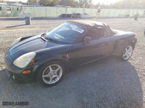 2003 Toyota MR2 Spyder with VIN JTDFR320X30063044, listed as a Copart auction lot 79328434 with 0 mi miles and Salvage Title. Bid and sale history available at carsss.com. Image 1.