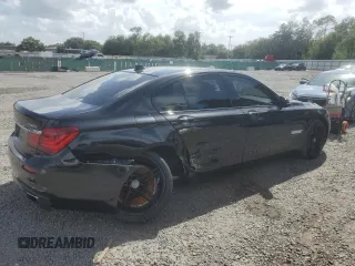 2013 BMW 7 Series 750i with VIN WBAYA8C58DC996431, listed as a Copart auction lot 70366064 with 106,580 mi miles and Salvage Title. Bid and sale history available at DreamBid. Image 3.