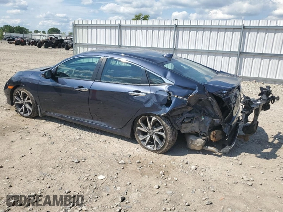 2020 Honda Civic Sedan Touring with VIN 2HGFC1F96LH101008, listed as a Copart auction lot 66308744 with 47,327 mi miles and Non Repairable. Bid and sale history available at carsss.com. Image 2.