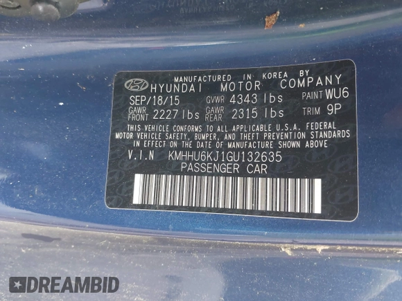 2016 Hyundai Genesis Coupe R-Spec with VIN KMHHU6KJ1GU132635, listed as a IAAI auction lot 42393361 with 138,793 mi miles and . Bid and sale history available at DreamBid. Image 9.