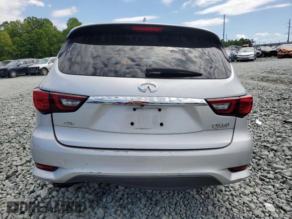 2019 Infiniti QX60 Pure with VIN 5N1DL0MM3KC521717, listed as a Copart auction lot 55483915 with 118,757 mi miles and Salvage title. Bid and sale history available at DreamBid. Image 6.