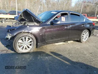 2014 Infiniti Q50 Sport with VIN JN1BV7AR4EM695943, listed as a Copart auction lot 60959995 with 93,492 mi miles and Non repairable. Bid and sale history available at DreamBid. Image 1.