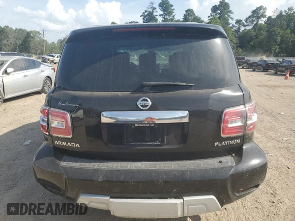 2017 Nissan Armada SV with VIN JN8AY2ND4H9009946, listed as a Copart auction lot 64395354 with 182,409 mi miles and Salvage Title. Bid and sale history available at carsss.com. Image 6.