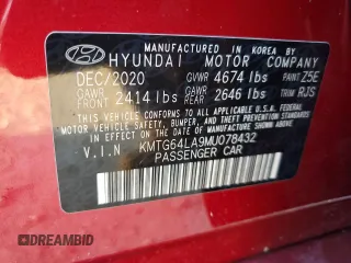 2021 Genesis G70 2.0T with VIN KMTG64LA9MU078432, listed as a Copart auction lot 73928124 with 22,301 mi miles and Non Repairable. Bid and sale history available at carsss.com. Image 13.