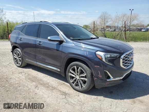 2019 GMC Terrain Denali with VIN 3GKALXEX9KL295684, listed as a Copart auction lot 53976375 with 92,706 mi miles and Salvage title. Bid and sale history available at DreamBid. Image 4.