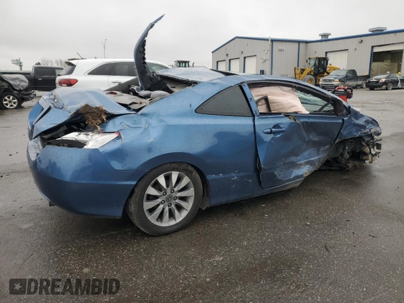 2011 Honda Civic Cpe EX with VIN 2HGFG1B89BH509826, listed as a Copart auction lot 44347195 with 124,381 mi miles and Salvage Title. Bid and sale history available at carsss.com. Image 3.