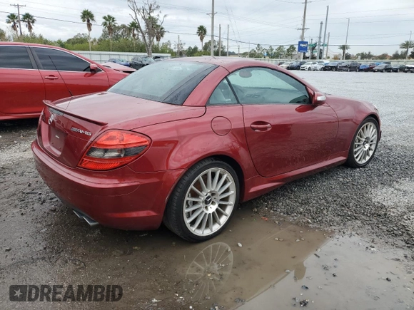 2005 Mercedes-Benz SLK-Class 5.5L AMG with VIN WDBWK73F75F049308, listed as a Copart auction lot 88802595 with 0 mi miles and Non Repairable. Bid and sale history available at carsss.com. Image 3.