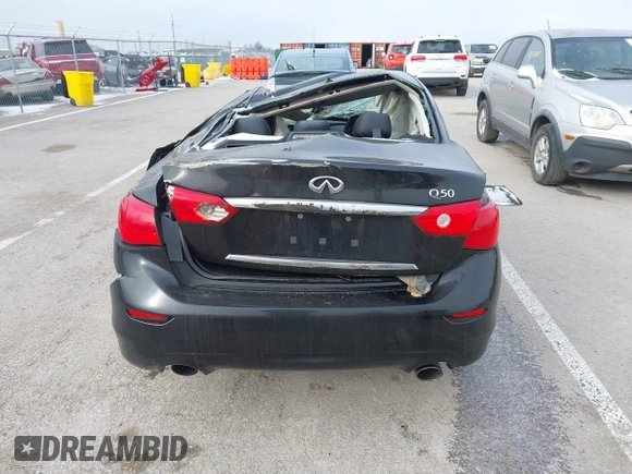 2017 Infiniti Q50 3.0t Premium with VIN JN1EV7AP6HM736699, listed as a IAAI auction lot 41583979 with 1 mi miles. Bid and sale history available at carsss.com. Image 15.