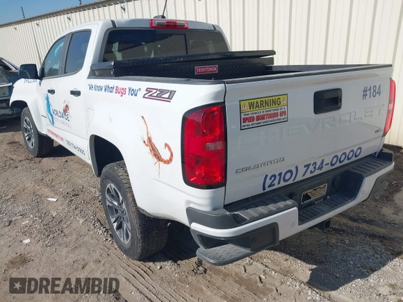 2022 Chevrolet Colorado 2WD Z71 with VIN 1GCGSDEN7N1247036, listed as a IAAI auction lot 41128949 with 41,058 mi miles and . Bid and sale history available at DreamBid. Image 3.