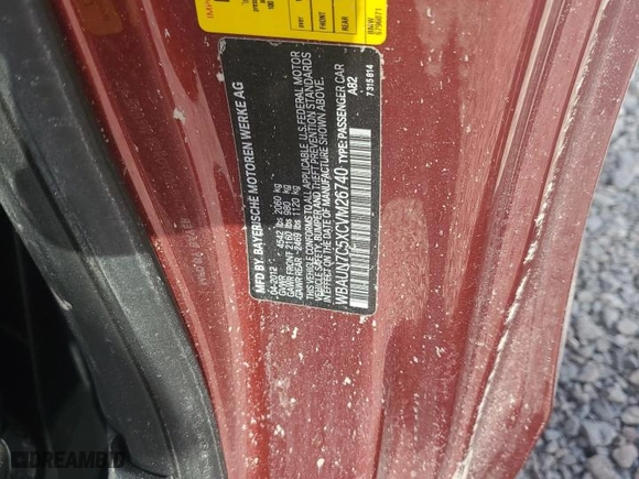 2012 BMW 1 Series 135i with VIN WBAUN7C5XCVM26740, listed as a Copart auction lot 75438554 with 0 mi miles and Salvage Title. Bid and sale history available at carsss.com. Image 13.