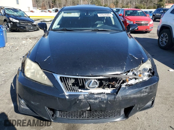 2011 Lexus IS 250 with VIN JTHCF5C25B5049625, listed as a Copart auction lot 47074985 with 227,769 mi miles and Salvage title. Bid and sale history available at DreamBid. Image 5.