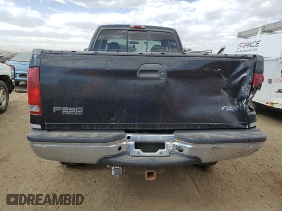 2001 Ford F-350 XL with VIN 1FTSX31F81EA54725, listed as a Copart auction lot 75389384 with 355,047 mi miles and Salvage Title. Bid and sale history available at DreamBid. Image 6.