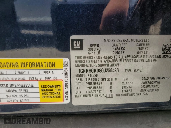 2016 Chevrolet Traverse LT with VIN 1GNKRGKD8GJ256423, listed as a Copart auction lot 57565325 with 95,729 mi miles and Salvage title. Bid and sale history available at DreamBid. Image 13.