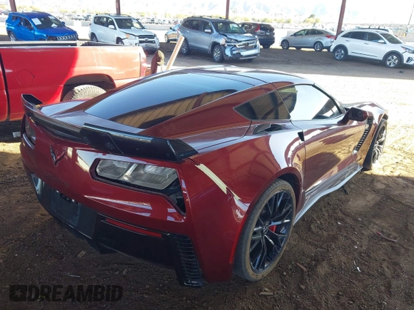 2016 Chevrolet Corvette Z06 3LZ with VIN 1G1YU2D61G5608777, listed as a IAAI auction lot 41830787 with 57,069 mi miles. Bid and sale history available at carsss.com. Image 4.