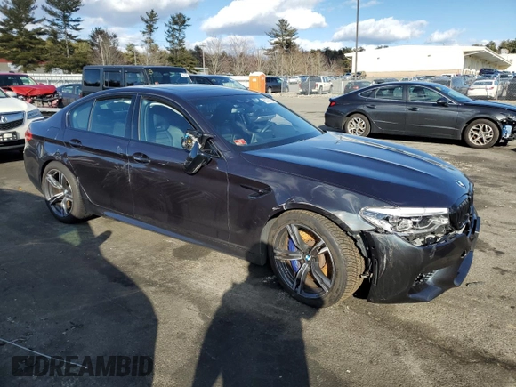 2020 BMW M5 Competition with VIN WBSJF0C03LCE45278, listed as a Copart auction lot 48372795 with 0 mi miles and Salvage Title. Bid and sale history available at carsss.com. Image 4.