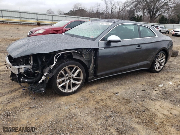 2021 Audi S5 Coupe Prestige with VIN WAUR4AF57MA063260, listed as a Copart auction lot 38559524 with 32,883 mi miles. Bid and sale history available at carsss.com. Image 1.
