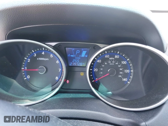 2013 Hyundai Tucson GLS with VIN KM8JU3AC3DU551018, listed as a IAAI auction lot 41988305 with 214,728 mi miles. Bid and sale history available at carsss.com. Image 7.