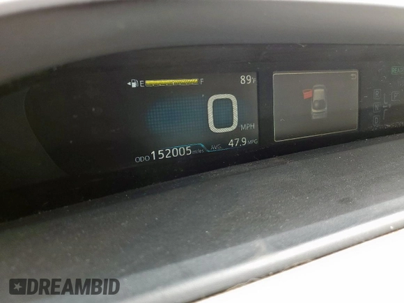 2016 Toyota Prius Four with VIN JTDKARFU6G3517655, listed as a Copart auction lot 57149395 with 152,005 mi miles and Clean title. Bid and sale history available at DreamBid. Image 9.