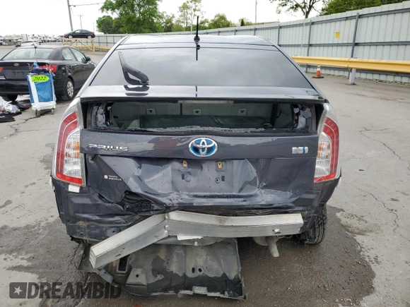 2015 Toyota Prius Four with VIN JTDKN3DU2F0440786, listed as a Copart auction lot 54558135 with 127,880 mi miles and Salvage Title. Bid and sale history available at DreamBid. Image 6.