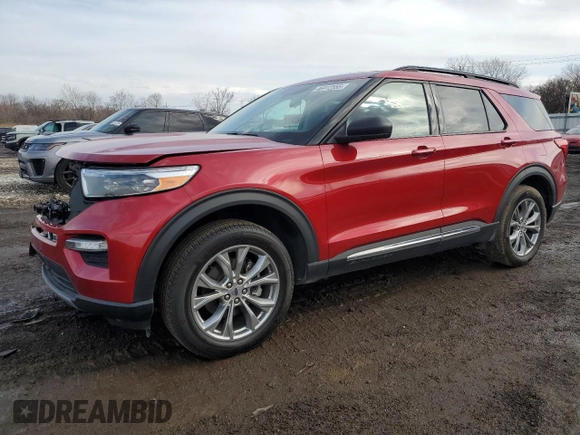 2021 Ford Explorer XLT with VIN 1FMSK8DH9MGC51416, listed as a Copart auction lot 46912555 with 34,271 mi miles and Salvage Title. Bid and sale history available at DreamBid. Image 1.