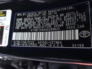 2017 Toyota Camry XLE with VIN 4T1BF1FK4HU268832, listed as a IAAI auction lot 41935869 with 169,584 mi miles. Bid and sale history available at carsss.com. Image 9.