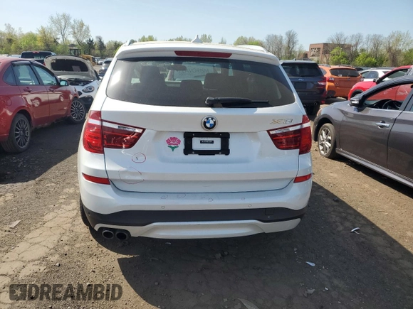 2017 BMW X3 xDrive28i with VIN 5UXWX9C33H0W69079, listed as a Copart auction lot 54417295 with 41,385 mi miles and Salvage Title. Bid and sale history available at DreamBid. Image 6.