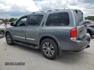 2015 Nissan Armada SV z VIN 5N1BA0ND1FN613558, wystawiony jako Copart lot #56204725 z przebiegiem 121 129 mil mil oraz Czysty tytuł • Clean title. Historia ofert i sprzedaży dostępna na DreamBid. Obrazek 2.