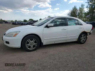 2007 Honda Accord EX с VIN 1HGCM56737A808061, выставлен на аукционе Copart как лот 57555145 с пробегом 370 768 миль миль и Списание • Salvage title. История ставок и продаж доступна на DreamBid. Изображение 1.