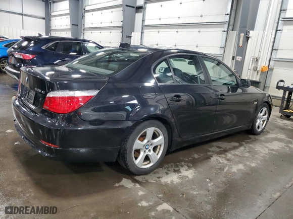 2008 BMW 5 Series 535xi with VIN WBANV935X8CW55292, listed as a Copart auction lot 47441195 with 141,876 mi miles and Salvage Title. Bid and sale history available at carsss.com. Image 3.