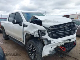 2024 GMC Sierra 1500 AT4 with VIN 3GTUUEE8XRG108099, listed as a IAAI auction lot 41763206 with 44,505 mi miles and . Bid and sale history available at DreamBid. Image 1.
