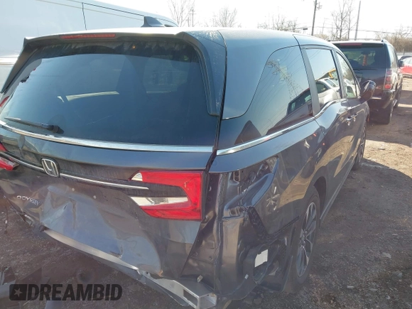 2024 Honda Odyssey EX-L with VIN 5FNRL6H65RB016848, listed as a IAAI auction lot 41762469 with 18,909 mi miles and . Bid and sale history available at DreamBid. Image 4.