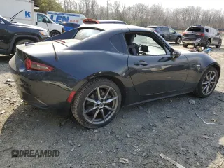2021 Mazda MX-5 Miata Grand Touring with VIN JM1NDAM71M0451354, listed as a Copart auction lot 47756025 with 53,347 mi miles and Salvage title. Bid and sale history available at DreamBid. Image 3.