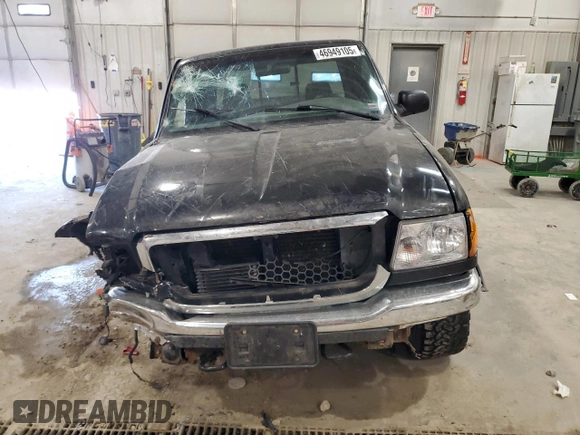 2004 Ford Ranger XL Fleet with VIN 1FTZR45E74PA84176, listed as a Copart auction lot 46949105 with 210,035 mi miles and Salvage Title. Bid and sale history available at DreamBid. Image 5.