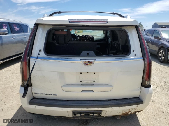 2015 Cadillac Escalade Premium with VIN 1GYS4NKJ4FR650898, listed as a Copart auction lot 65624904 with 0 mi miles and Salvage Title. Bid and sale history available at carsss.com. Image 6.