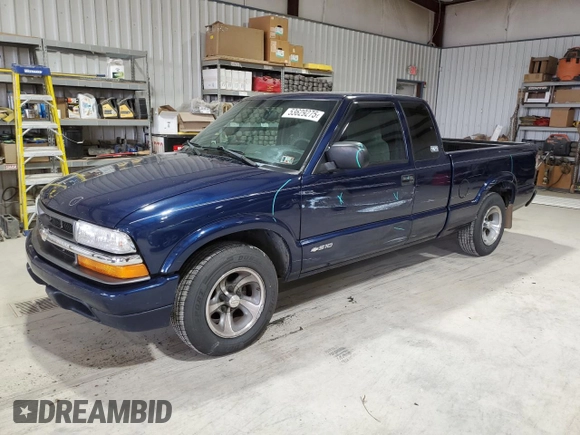 2001 Chevrolet S-10 LS with VIN 1GCCS19W018256081, listed as a Copart auction lot 53629275 with 145,627 mi miles and Salvage Title. Bid and sale history available at DreamBid. Image 1.