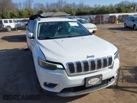 2019 Jeep Cherokee Limited with VIN 1C4PJLDB4KD172228, listed as a IAAI auction lot 41836761 with 153,382 mi miles. Bid and sale history available at carsss.com. Image 1.