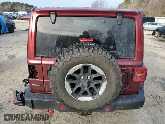 2021 Jeep Wrangler Unlimited Rubicon with VIN 1C4JJXFM1MW684094, listed as a Copart auction lot 88684435 with 35,686 mi miles and Salvage Title. Bid and sale history available at carsss.com. Image 6.