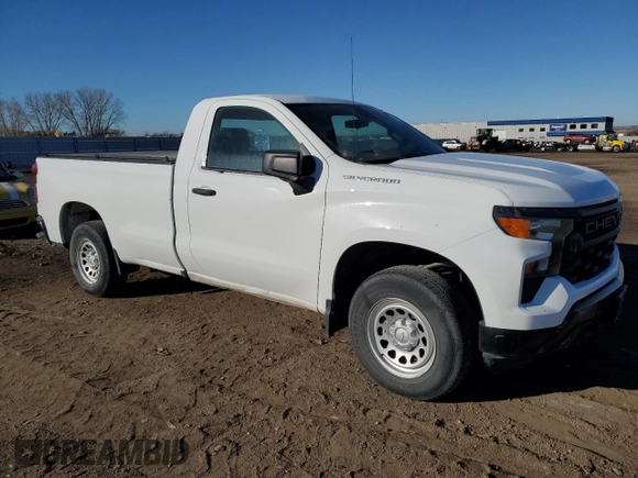 2022 Chevrolet Silverado 1500 Work Truck with VIN 3GCNAAEK7NG549636, listed as a Copart auction lot 75176904 with 33,239 mi miles and Salvage Title. Bid and sale history available at DreamBid. Image 4.