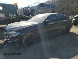 2017 BMW 5 Series 540i with VIN WBAJE5C3XHG916144, listed as a Copart auction lot 47305575 with 72,483 mi miles and Salvage Title. Bid and sale history available at carsss.com. Image 1.