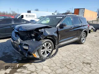 2020 Ford Explorer Platinum with VIN 1FM5K8HCXLGA26156, listed as a Copart auction lot 88987085 with 21,261 mi miles and Salvage Title. Bid and sale history available at carsss.com. Image 1.