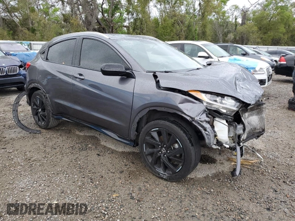 2022 Honda HR-V Sport with VIN 3CZRU6H11NM746158, listed as a Copart auction lot 50223225 with 45,470 mi miles and Salvage Title. Bid and sale history available at carsss.com. Image 4.