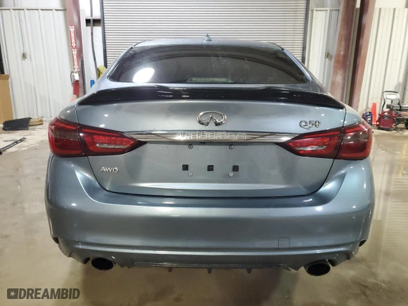 2020 Infiniti Q50 3.0t SPORT with VIN JN1EV7AR7LM256245, listed as a Copart auction lot 82698654 with 98,677 mi miles and Salvage Title. Bid and sale history available at carsss.com. Image 6.