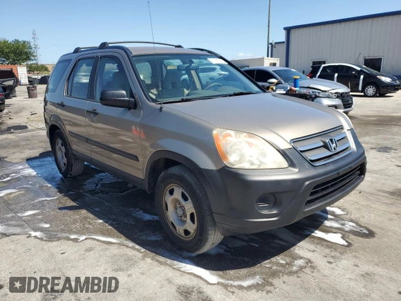 2005 Honda CR-V LX with VIN JHLRD68575C006515, listed as a Copart auction lot 54381405 with 183,916 mi miles and Salvage Title. Bid and sale history available at DreamBid. Image 4.