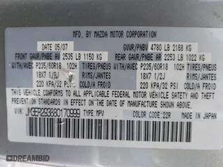 2008 Mazda CX-7 Sport with VIN JM3ER293880170999, listed as a IAAI auction lot 40628481 with 135,873 mi miles. Bid and sale history available at carsss.com. Image 9.
