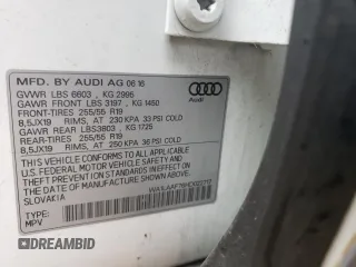 2017 Audi Q7 Premium Plus z VIN WA1LAAF76HD022717, wystawiony jako Copart lot #59756025 z przebiegiem 157 755 mil mil oraz Czysty tytuł • Clean title. Historia ofert i sprzedaży dostępna na DreamBid. Obrazek 13.